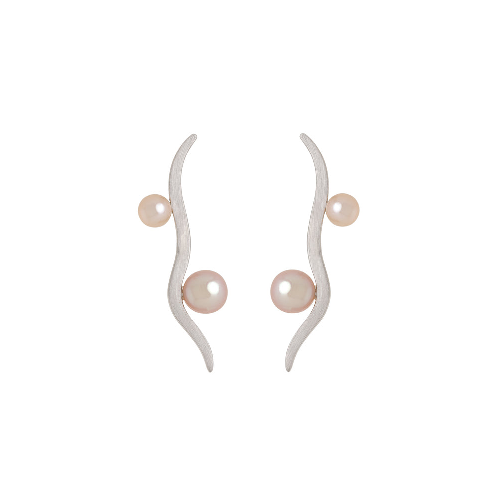 【HYERES LOR】H Edition Silver H pearl one touch earring HYERES LOR】H Edition Silver H pearl one touch earring